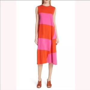 Pink and tangerine soft cotton dress Sz L